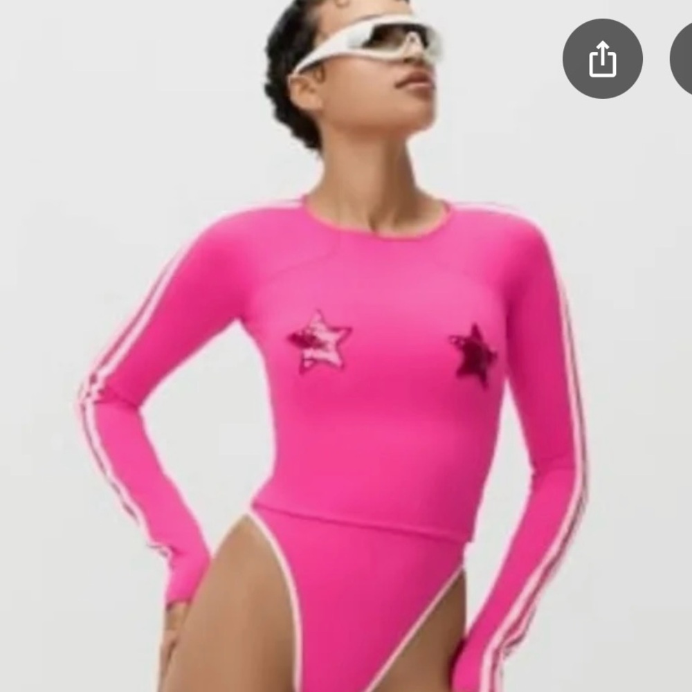 IVY PARK Paradise sequin rash guard